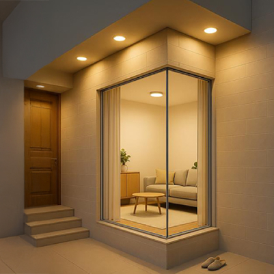 Aluminium Glass To Glass Joint Window